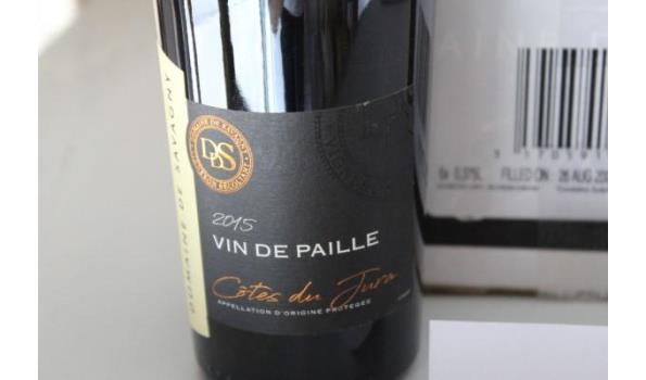 15 flessen à 37,5cl witte wijn Domaine de Savagny Vin de Paille, Côtes du Jura 2015